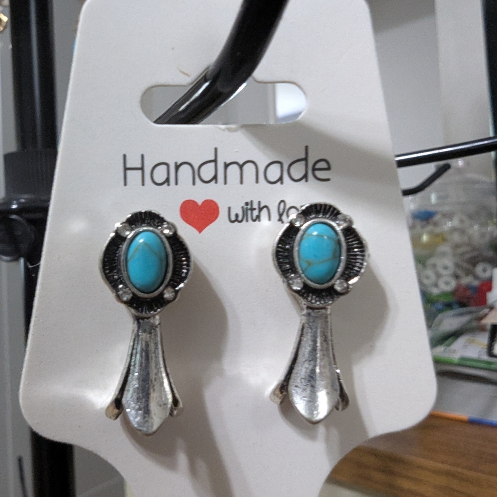 Handmade Silver and Turquoise Earrings
